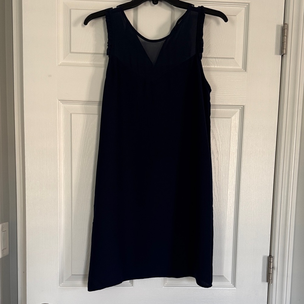 Elegant Navy Sleeveless Dress-Like New